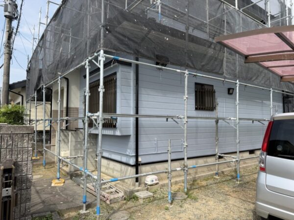 福岡県大牟田市　O様邸　外壁塗装工事　最終チェック～足場解体にて工事完了