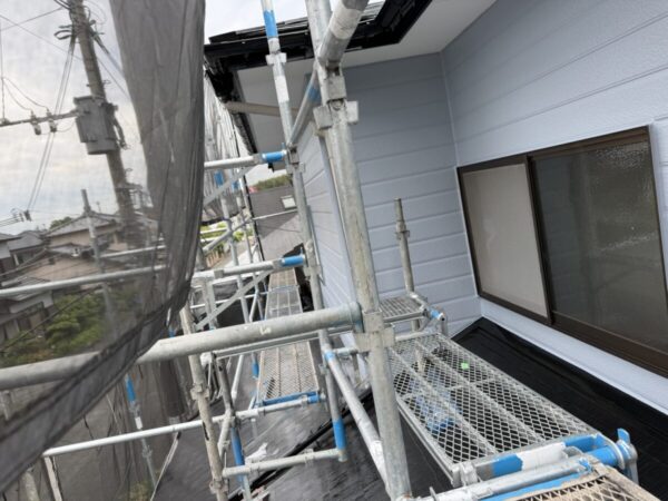 福岡県大牟田市　O様邸　外壁塗装工事　最終チェック～足場解体にて工事完了
